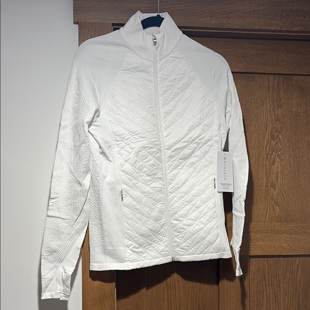Athleta White Quilted Women's Jacket